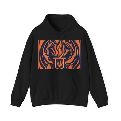 boostlete-quiet-power-icon-flame-duotone-athletic-0158 — Unisex Heavy Blend Hooded Sweatshirt (Gildan)