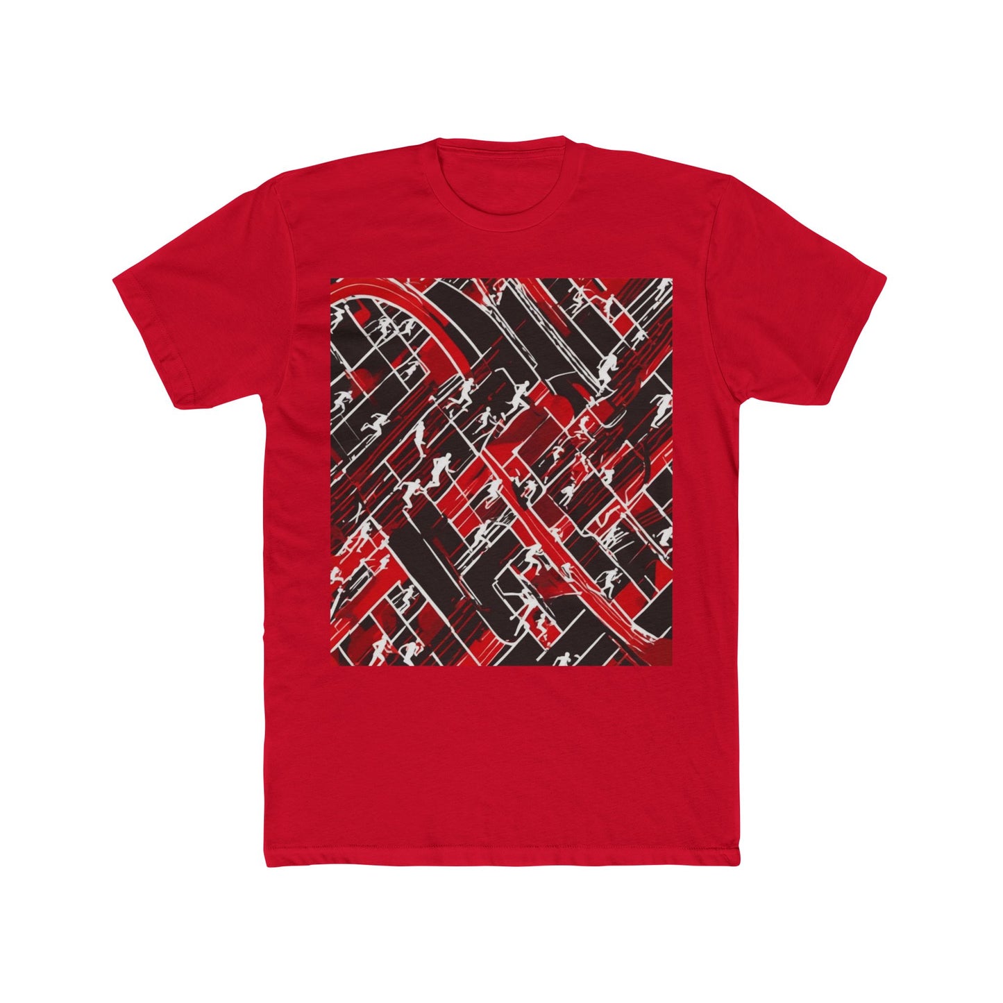 boostlete-pr-season-scene-marathoner-outline-modern-0124 — Unisex Cotton Crew Tee (NL 3600)