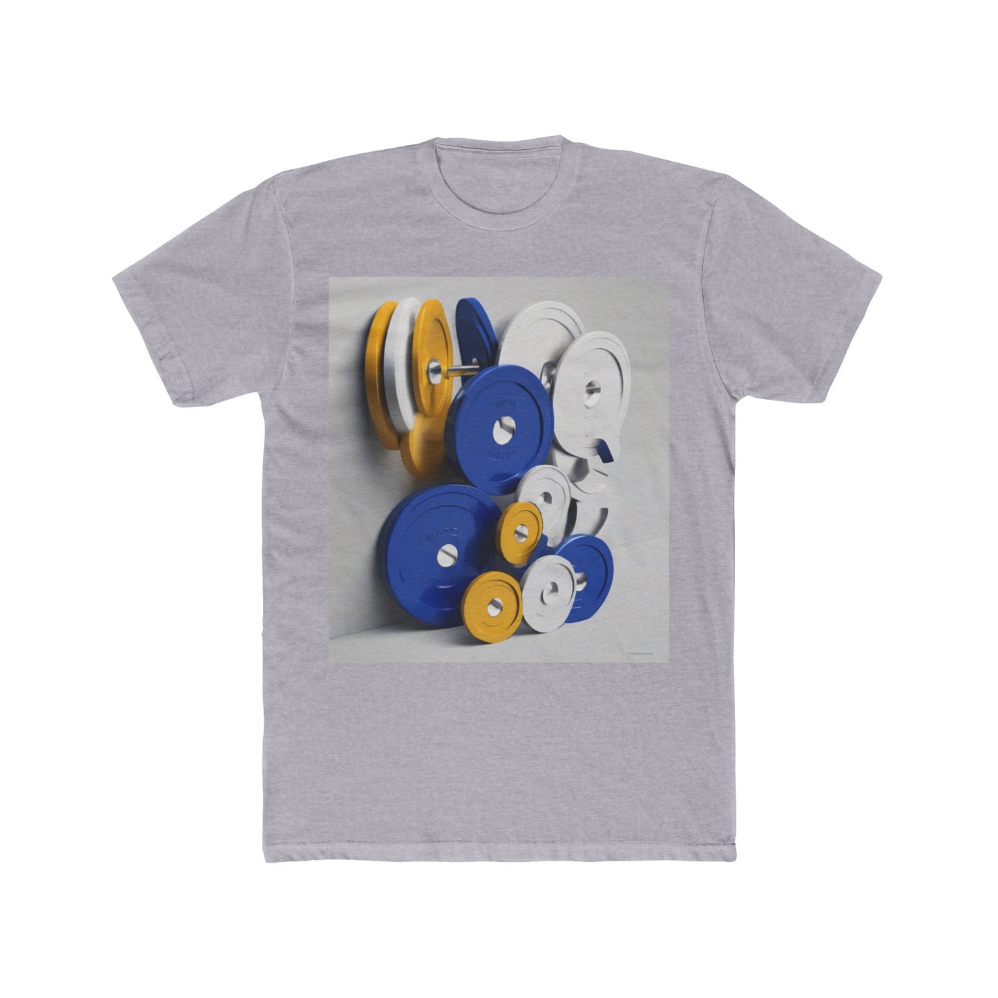 boostlete-field-day-icon-barbell-offset-geometric-0150 — Unisex Cotton Crew Tee (NL 3600)