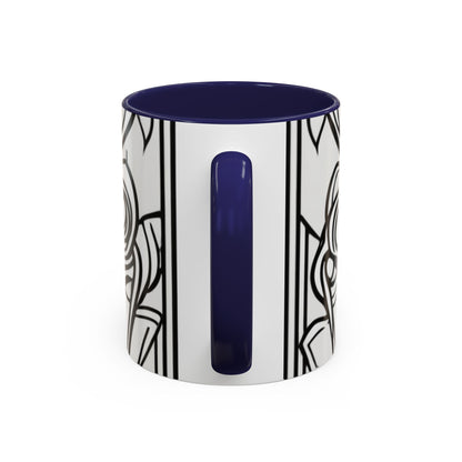 boostlete-boost-mode-icon-crown-offset-line-art-0190 — Accent Mug 11oz/15oz