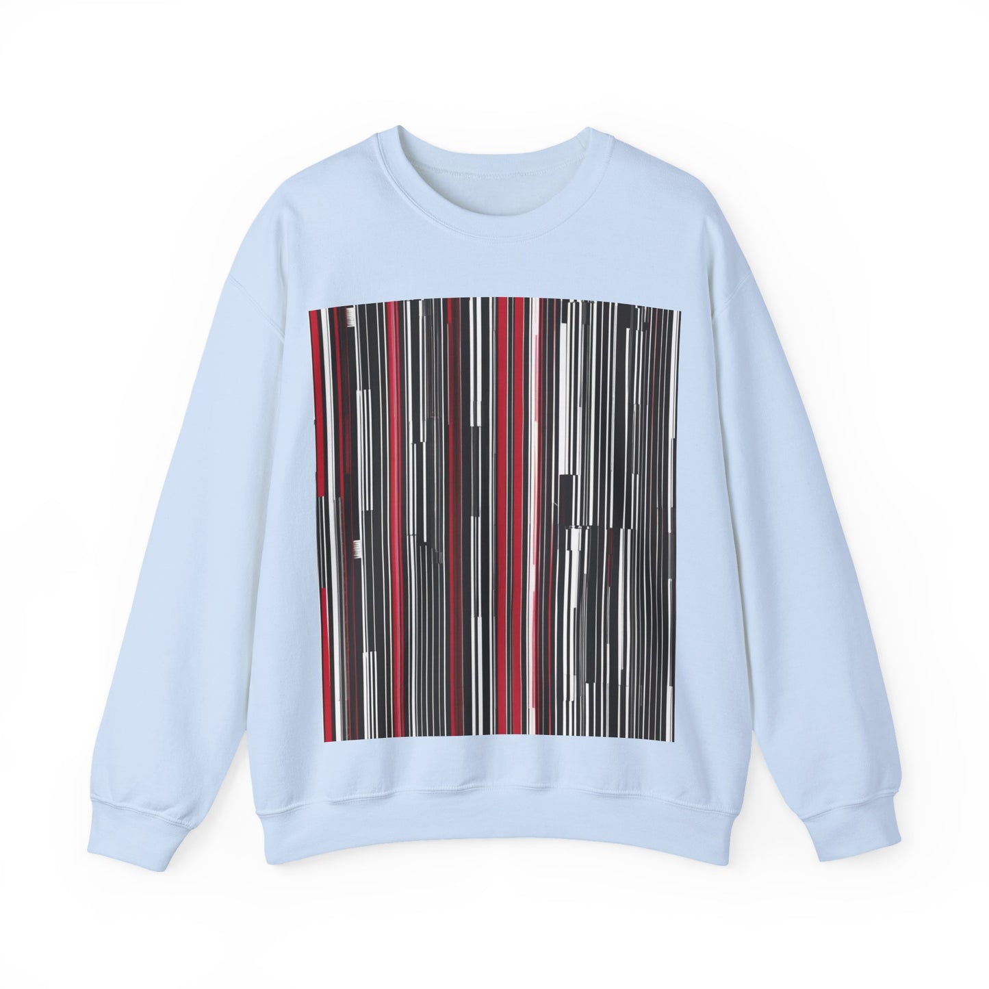 boostlete-am-crew-pattern-barcode-athletic-0911 — Unisex Heavy Blend Crewneck (G18000)