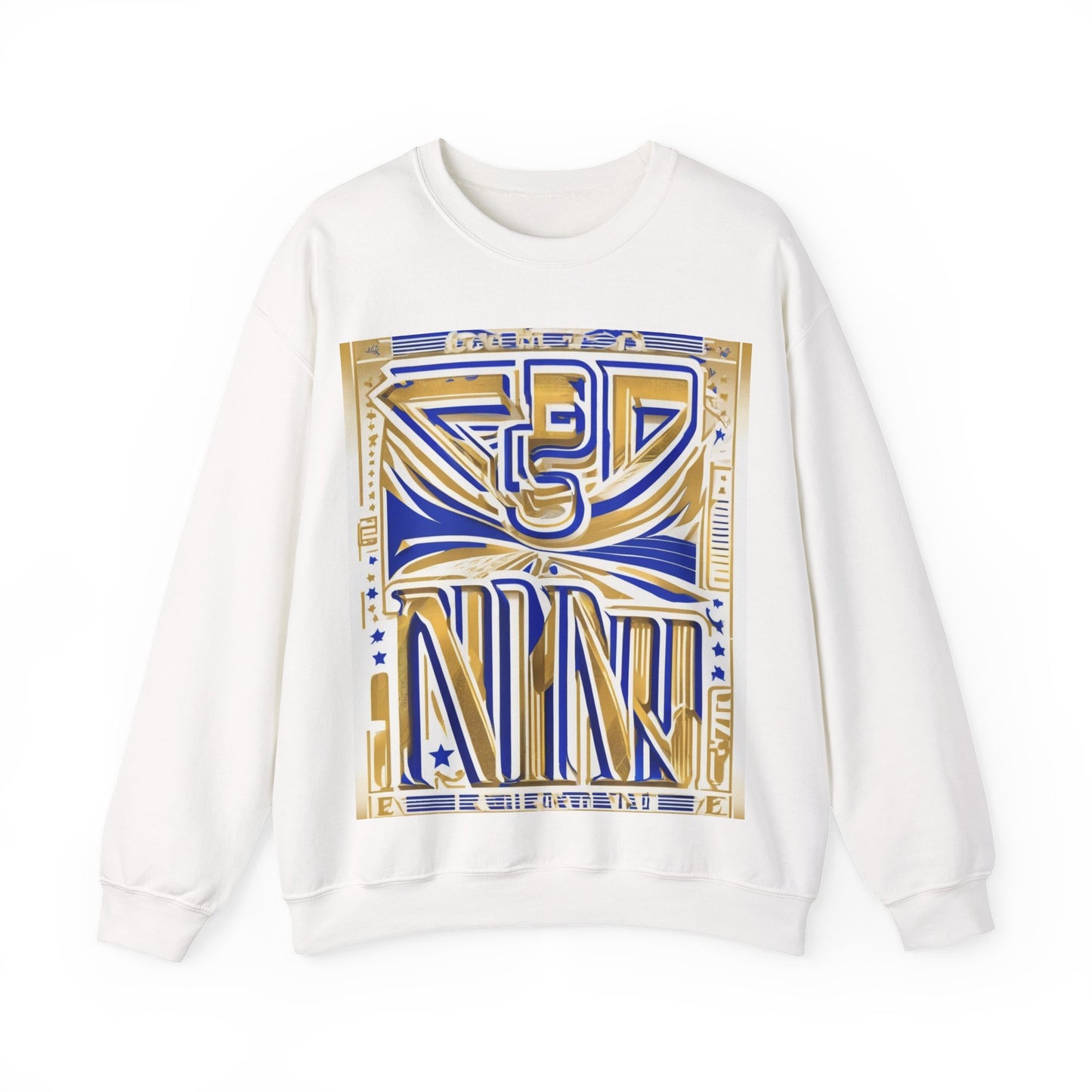 boostlete-boost-mode-type-earned-not-given-outline-over-solid-line-art-0005 — Unisex Heavy Blend Crewneck Sweatshirt (Gildan)