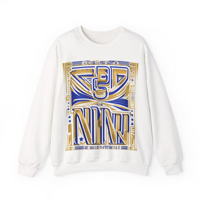 boostlete-boost-mode-type-earned-not-given-outline-over-solid-line-art-0005 — Unisex Heavy Blend Crewneck Sweatshirt (Gildan)