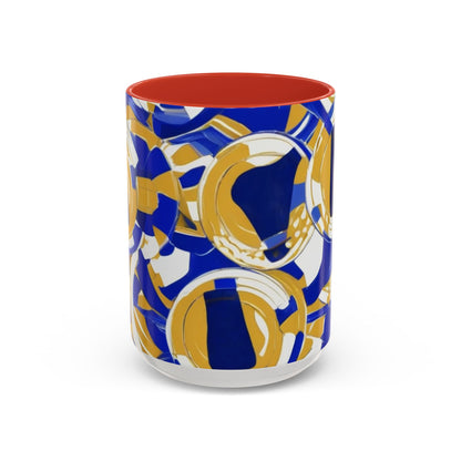 boostlete-field-day-icon-barbell-grainy-line-art-0906 — Accent Mug 11/15oz