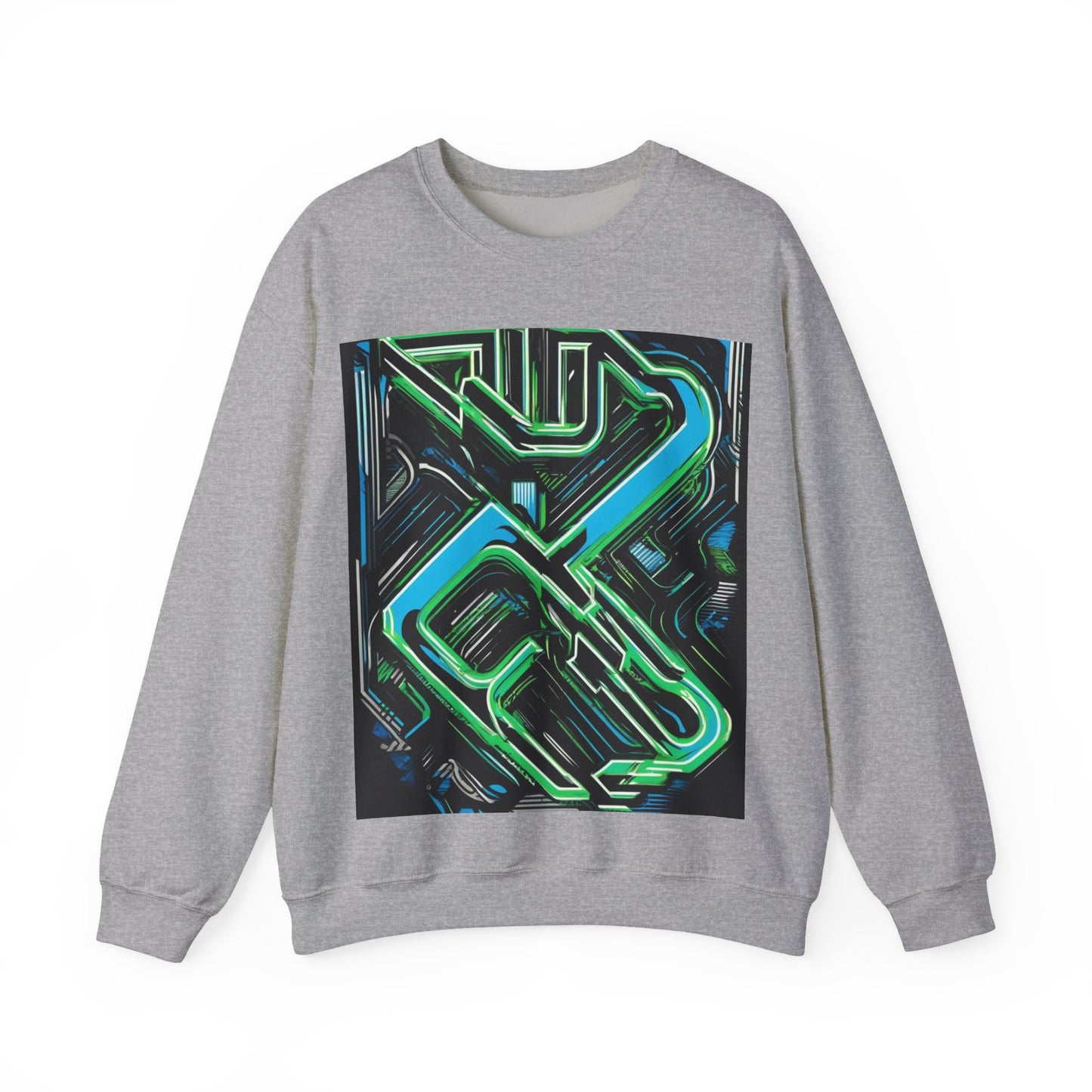 boostlete-boost-mode-type-constancia-gana-diagonal-badge-0185 — Unisex Heavy Blend Crewneck Sweatshirt (Gildan)