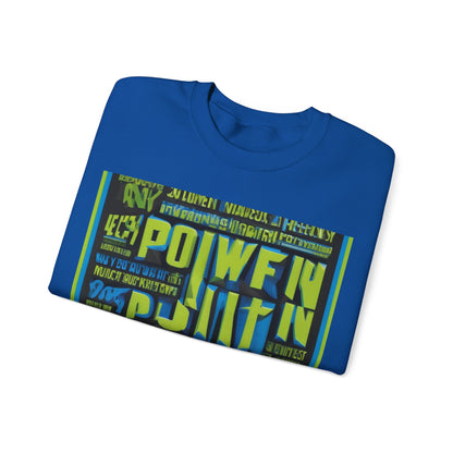 boostlete-am-crew-type-power-in-quiet-arc-paper-1481 — Unisex Heavy Blend Crewneck (G18000)