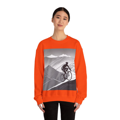 boostlete-recovery-progress-scene-cyclist-motion-vector-0808 — Unisex Heavy Blend Crewneck (G18000)