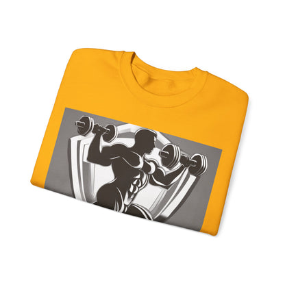 boostlete-mile-by-mile-scene-lunge-3d-athletic-0020 — Unisex Heavy Blend Crewneck Sweatshirt (Gildan)