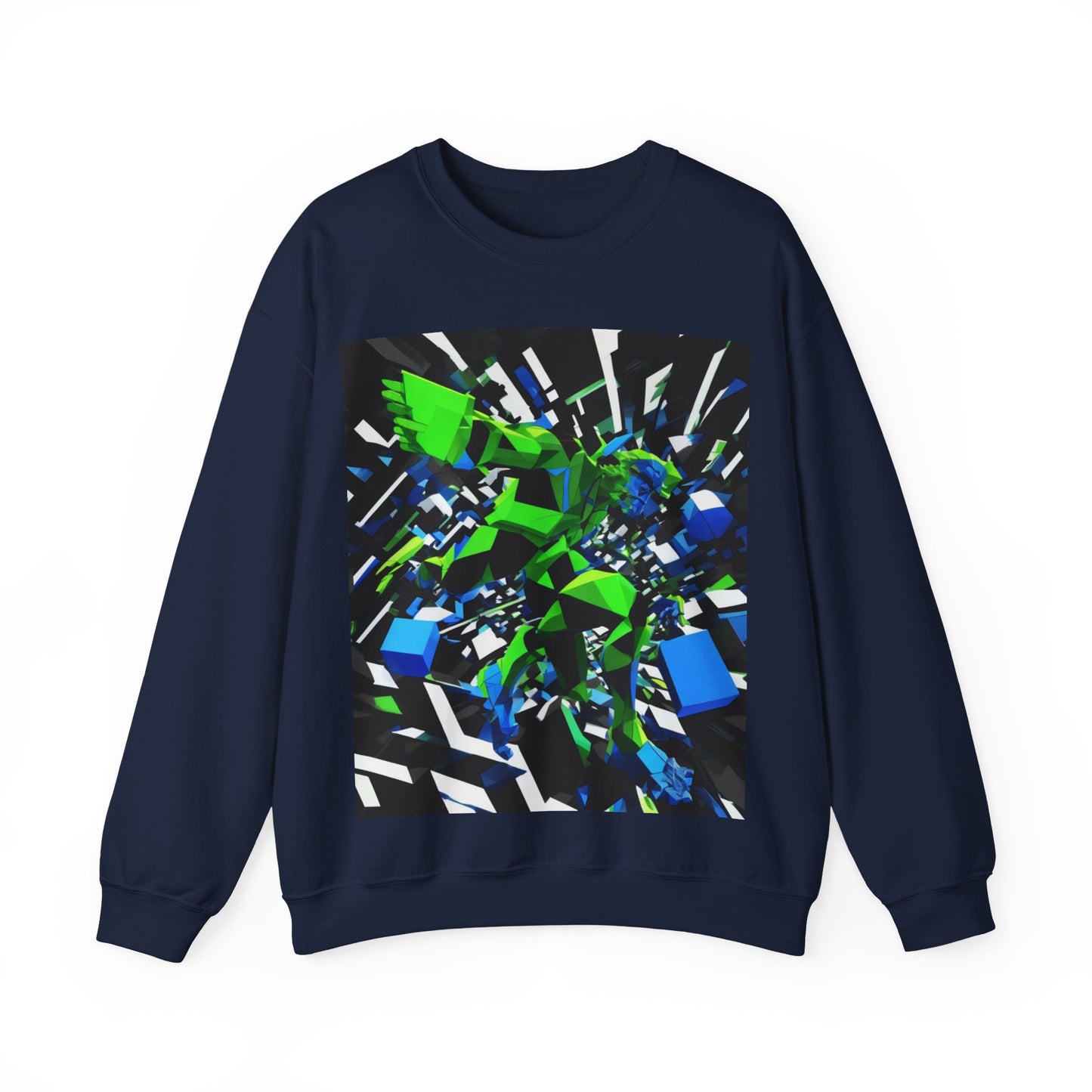 boostlete-pr-season-scene-sprinter-3d-geometric-0896 — Unisex Heavy Blend Crewneck (G18000)