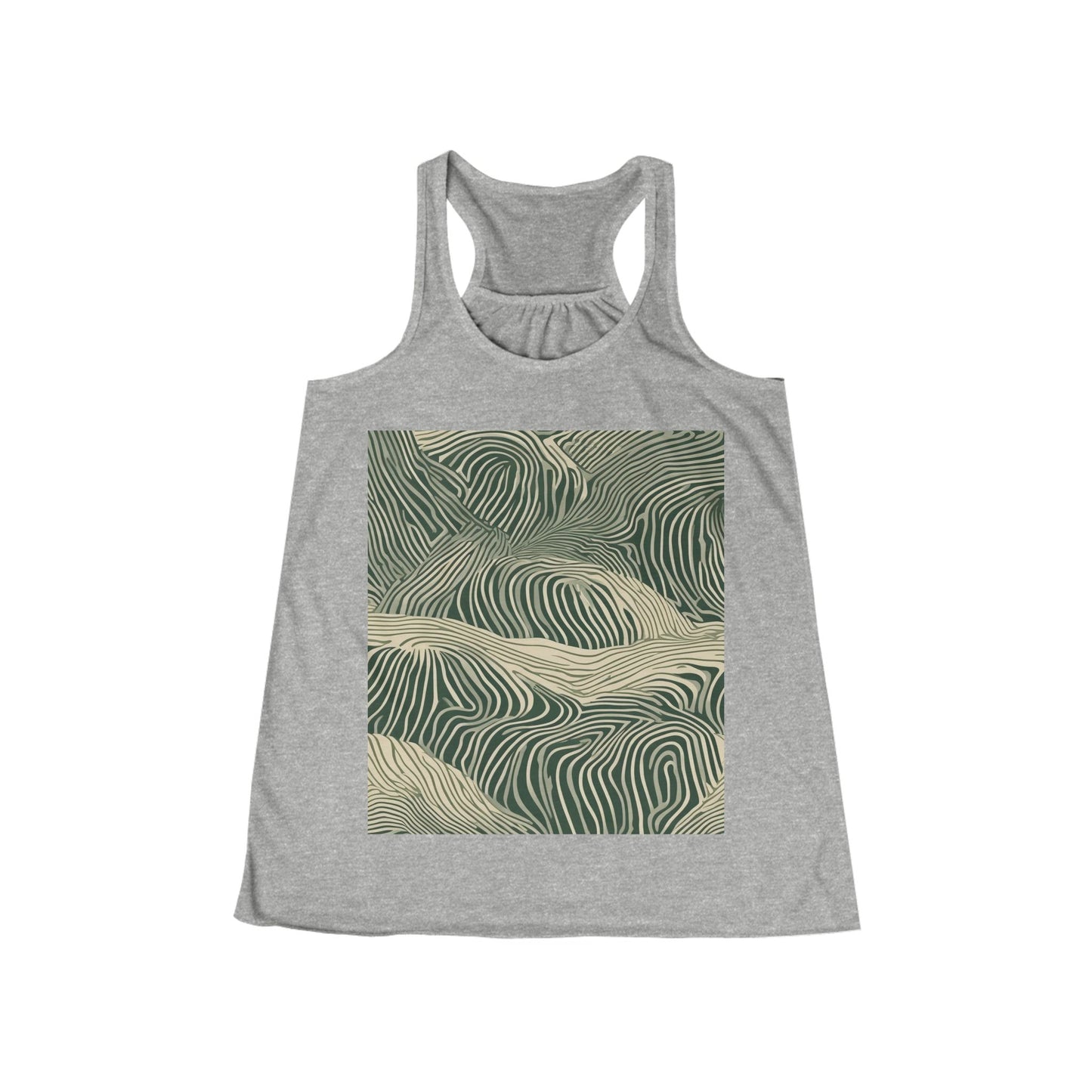 boostlete-rise-grind-pattern-topographic-modern-0403 — Women's Flowy Racerback Tank (B+C 8800)