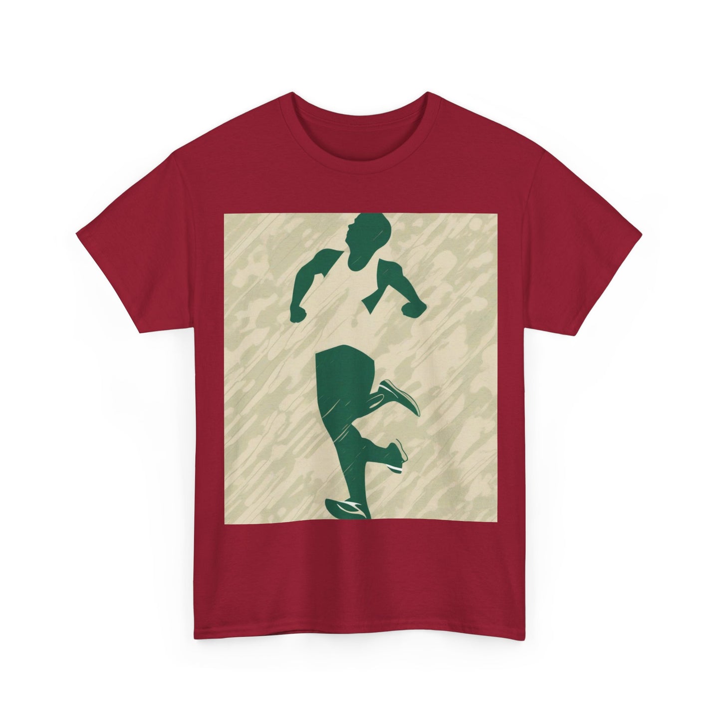 boostlete-am-crew-icon-runner-grainy-blueprint-0134 — Unisex Heavy Cotton Tee (Gildan 5000)