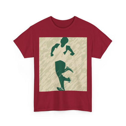 boostlete-am-crew-icon-runner-grainy-blueprint-0134 — Unisex Heavy Cotton Tee (Gildan 5000)