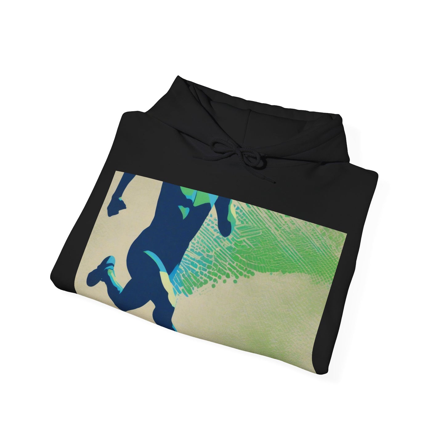 boostlete-am-crew-scene-sprinter-halftone-engraved-0092 — Unisex Heavy Blend Hooded Sweatshirt (Gildan)