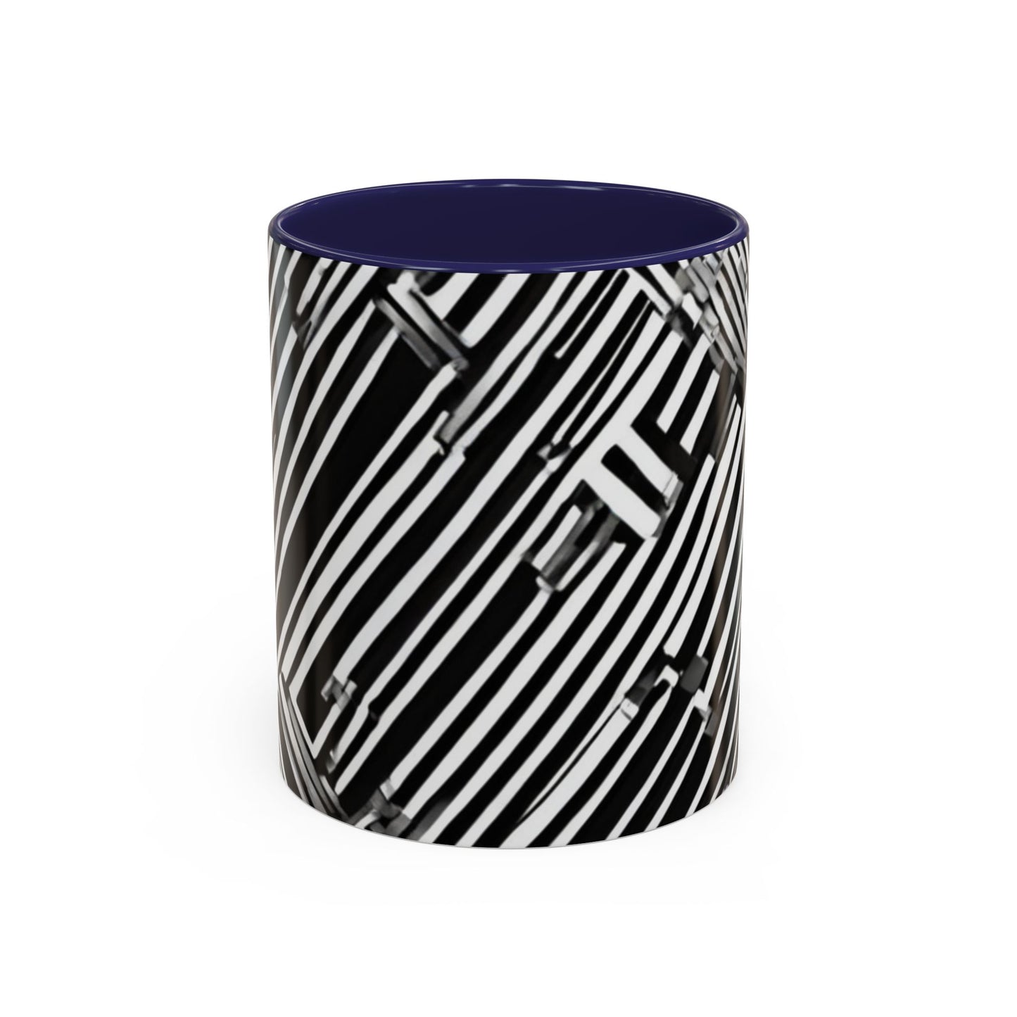 boostlete-mile-by-mile-pattern-barcode-monoline-0059 — Accent Mug 11oz/15oz