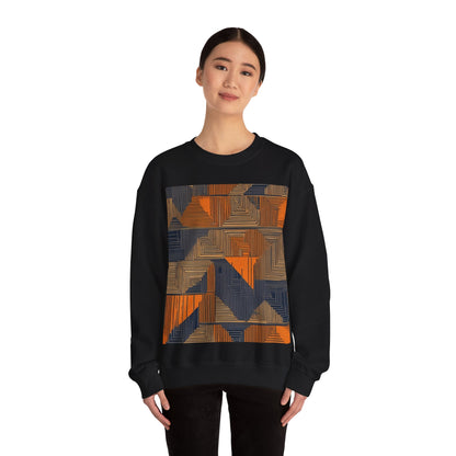 boostlete-field-day-pattern-stair-steps-geometric-0055 — Unisex Heavy Blend Crewneck Sweatshirt (Gildan)