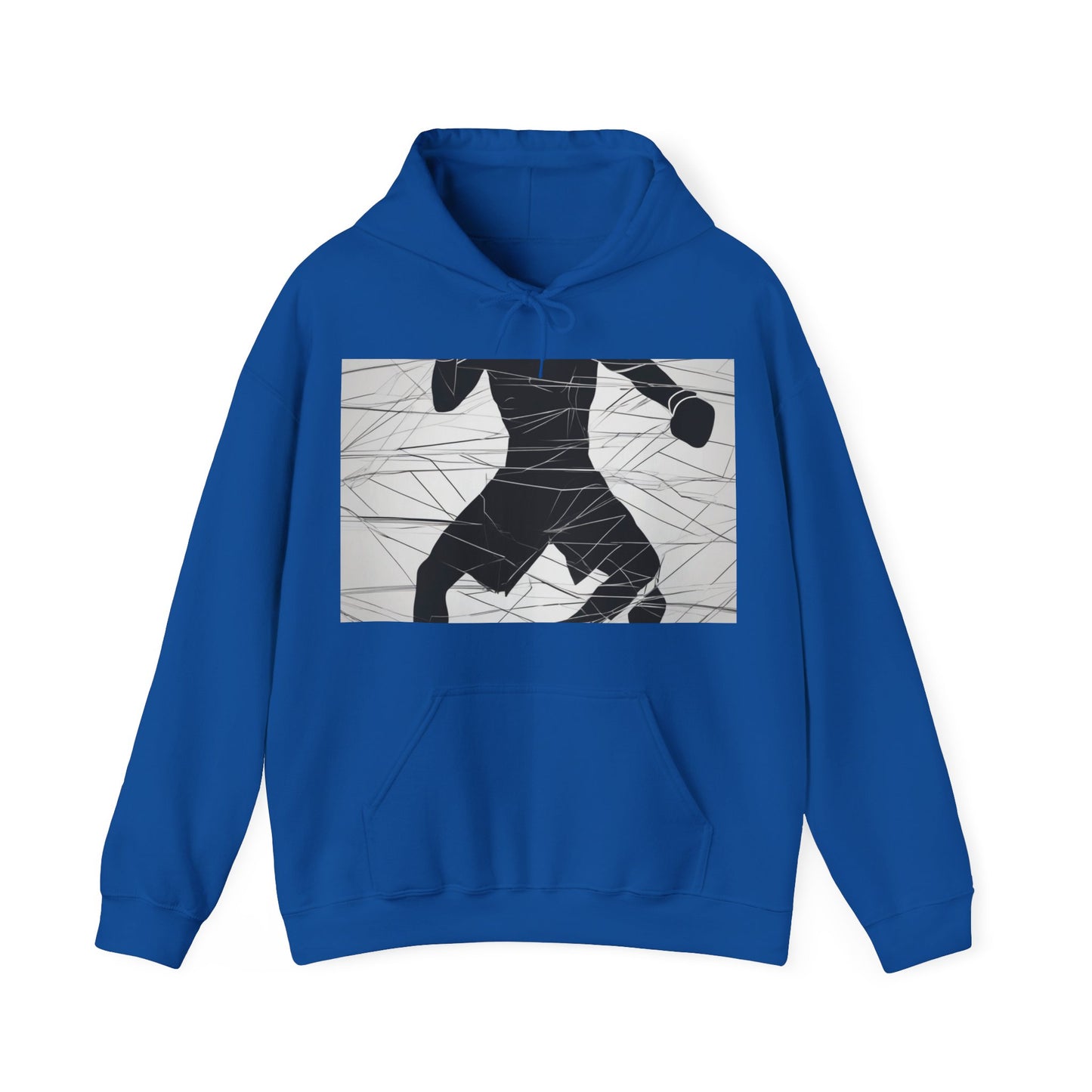 boostlete-mile-by-mile-scene-boxer-motion-geometric-0028 — Unisex Heavy Blend Hooded Sweatshirt (Gildan)