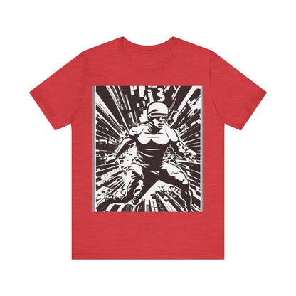 boostlete-field-day-scene-sprinter-halftone-bold-0148 — Unisex Jersey Short Sleeve (B+C 3001)