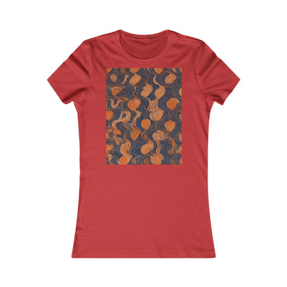 boostlete-iron-intent-pattern-topographic-engraved-0019 — Women's Favorite Tee (B+C 6004)