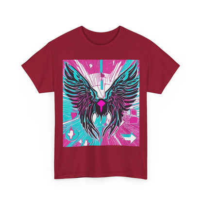 boostlete-am-crew-icon-wings-outline-line-art-0282 — Unisex Heavy Cotton Tee (Gildan 5000)