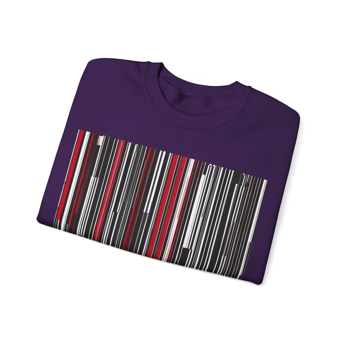 boostlete-am-crew-pattern-barcode-athletic-0911 — Unisex Heavy Blend Crewneck (G18000)