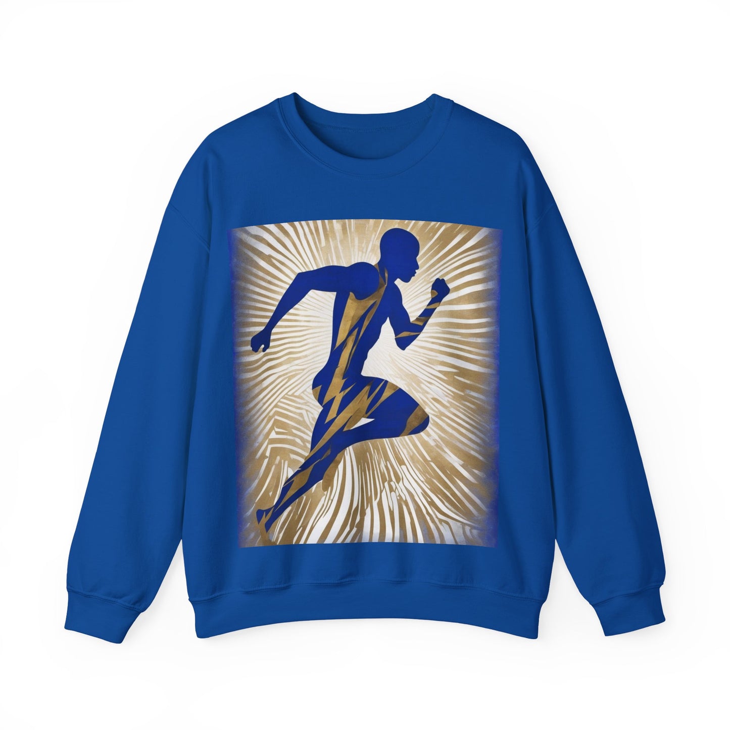 boostlete-field-day-scene-sprinter-motion-paper-0496 — Unisex Heavy Blend Crewneck Sweatshirt (Gildan)