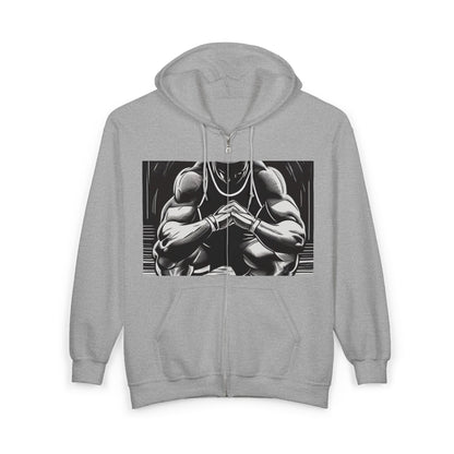 boostlete-pr-season-scene-athlete-outline-athletic-0144 — Unisex Heavy Blend Full-Zip Hooded Sweatshirt