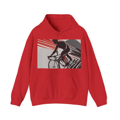 boostlete-boost-mode-scene-cyclist-speed-geometric-0208 — Unisex Heavy Blend Hooded Sweatshirt (Gildan)