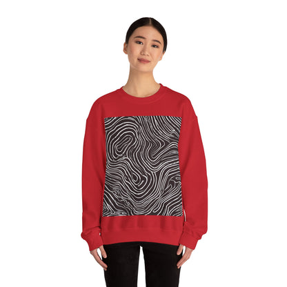 boostlete-field-day-pattern-topographic-badge-0307 — Unisex Heavy Blend Crewneck Sweatshirt (Gildan)