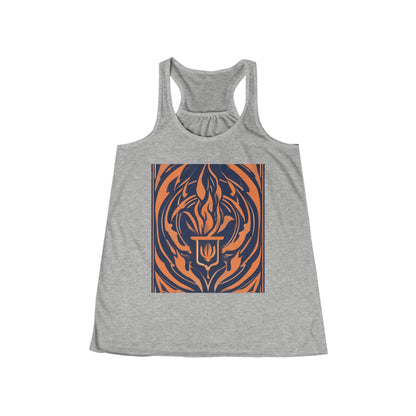 boostlete-quiet-power-icon-flame-duotone-athletic-0158 — Women's Flowy Racerback Tank (B+C 8800)