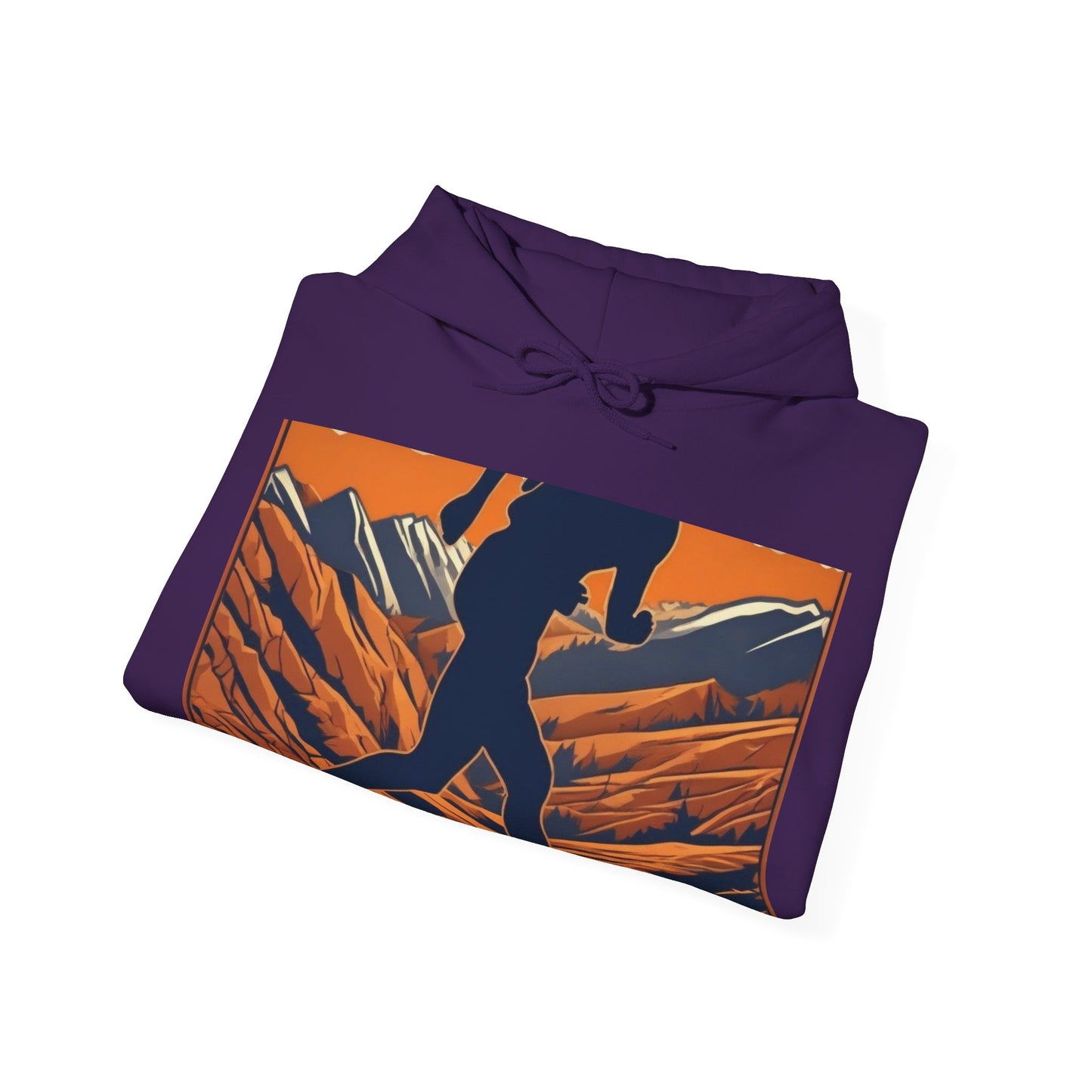 boostlete-iron-intent-scene-trail-3d-retro-0764 — Unisex Heavy Blend Hoodie (G18500)