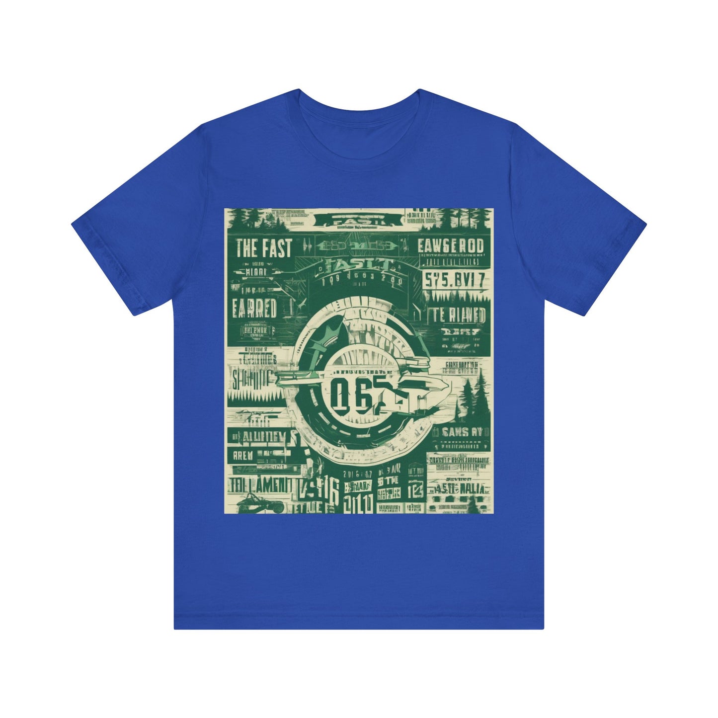 boostlete-mile-by-mile-type-fast-is-earned-big-blueprint-0041 — Unisex Jersey Short Sleeve (B+C 3001)