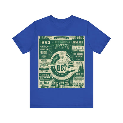 boostlete-mile-by-mile-type-fast-is-earned-big-blueprint-0041 — Unisex Jersey Short Sleeve (B+C 3001)