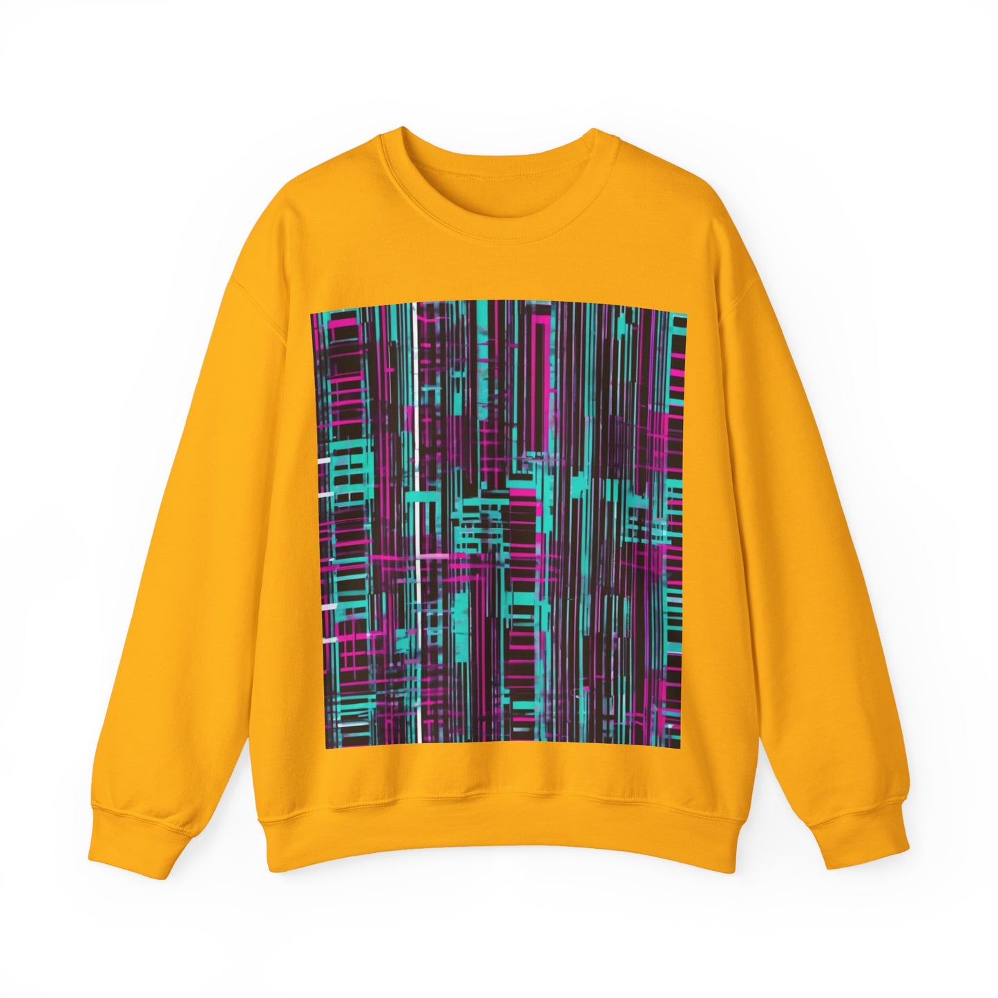 boostlete-field-day-pattern-barcode-retro-0275 — Unisex Heavy Blend Crewneck Sweatshirt (Gildan)