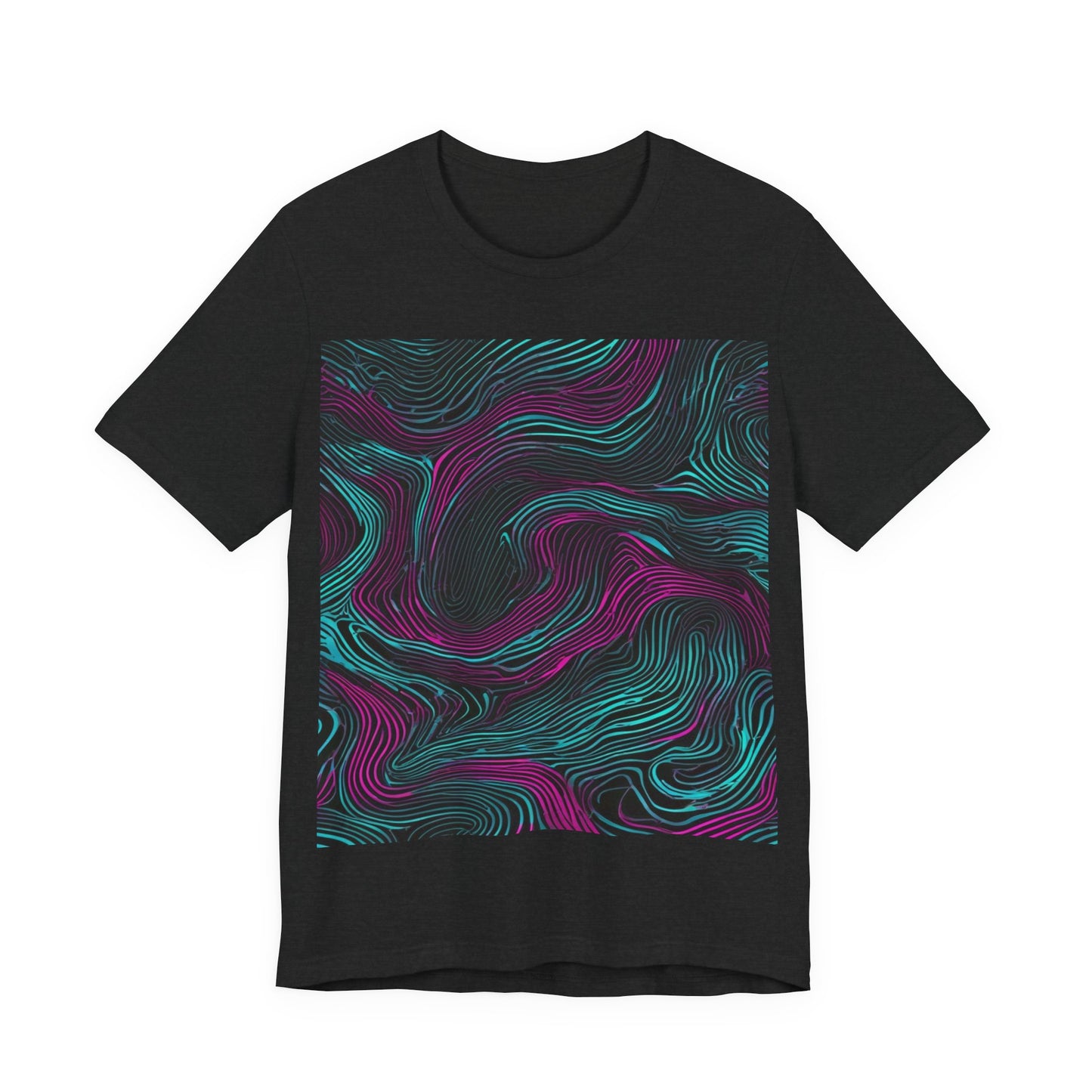 boostlete-am-crew-pattern-topographic-monoline-0075 — Unisex Jersey Short Sleeve (B+C 3001)