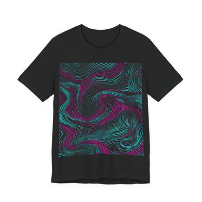 boostlete-am-crew-pattern-topographic-monoline-0075 — Unisex Jersey Short Sleeve (B+C 3001)