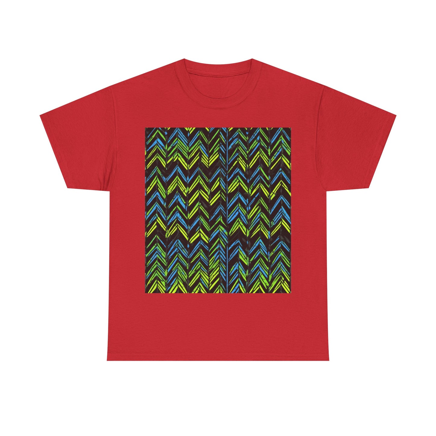 boostlete-mile-by-mile-pattern-chevron-monoline-0051 — Unisex Heavy Cotton Tee (Gildan 5000)