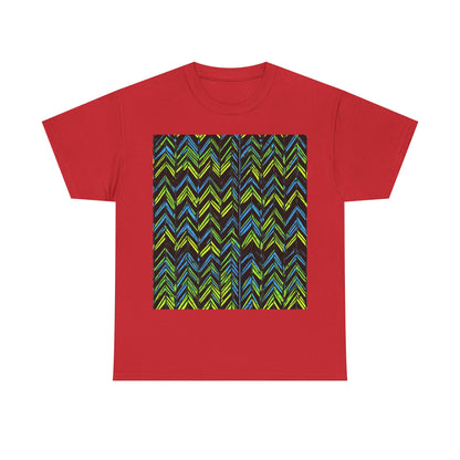 boostlete-mile-by-mile-pattern-chevron-monoline-0051 — Unisex Heavy Cotton Tee (Gildan 5000)