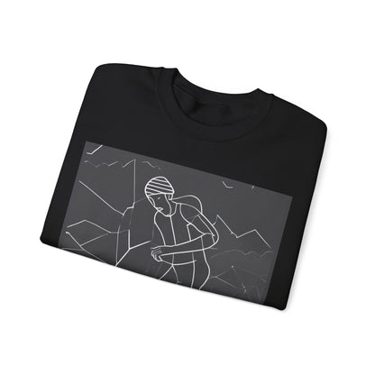 boostlete-pr-season-scene-runner-outline-geometric-1072 — Unisex Heavy Blend Crewneck (G18000)