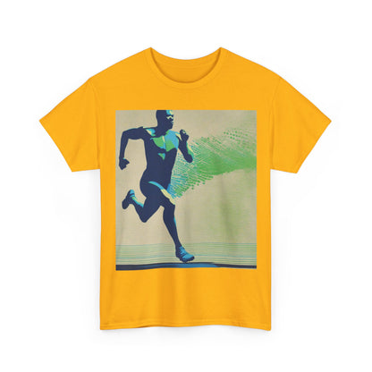 boostlete-am-crew-scene-sprinter-halftone-engraved-0092 — Unisex Heavy Cotton Tee (Gildan 5000)