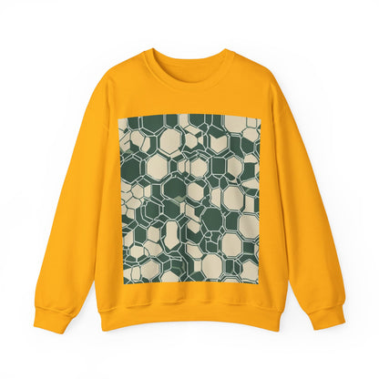 boostlete-iron-intent-pattern-hex-blueprint-0271 — Unisex Heavy Blend Crewneck Sweatshirt (Gildan)