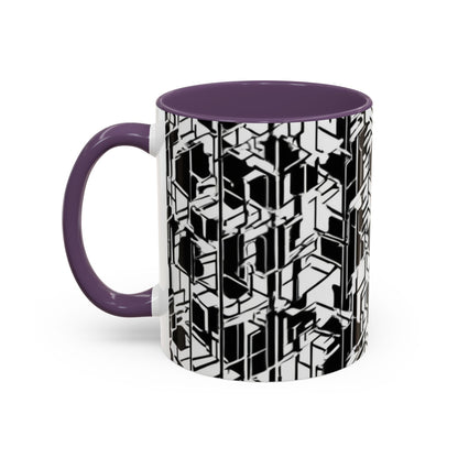 boostlete-field-day-pattern-micro-blueprint-0927 — Accent Mug 11/15oz
