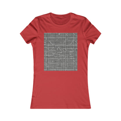 boostlete-rise-grind-pattern-plate-number-monoline-0291 — Women's Favorite Tee (B+C 6004)