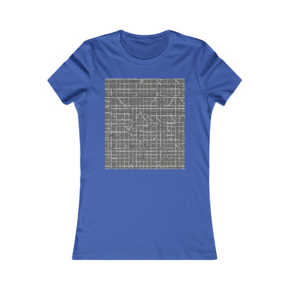 boostlete-rise-grind-pattern-plate-number-monoline-0291 — Women's Favorite Tee (B+C 6004)