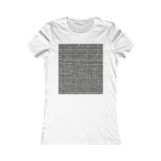 boostlete-rise-grind-pattern-plate-number-monoline-0291 — Women's Favorite Tee (B+C 6004)