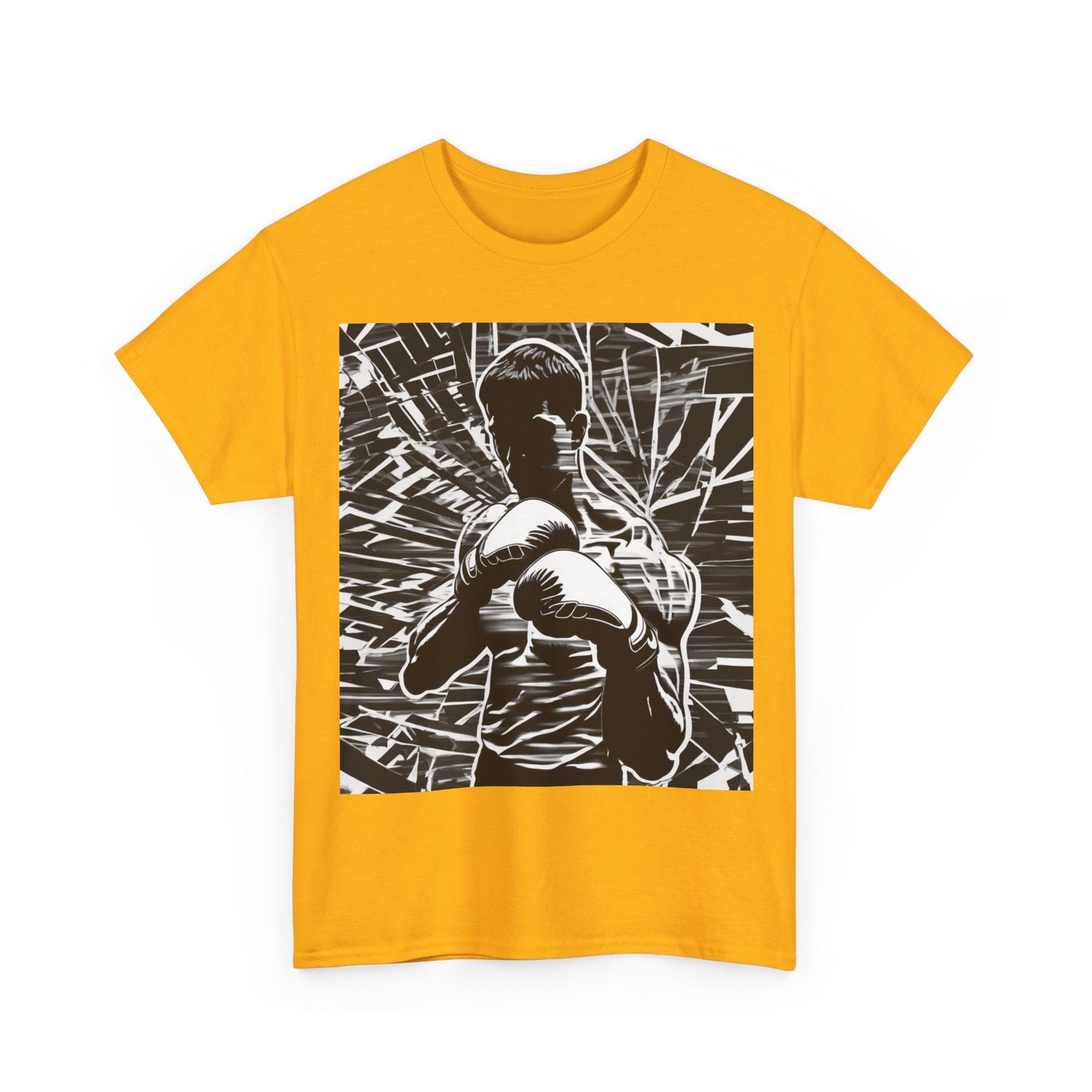 boostlete-boost-mode-scene-boxer-glitch-paper-0084 — Unisex Heavy Cotton Tee (Gildan 5000)