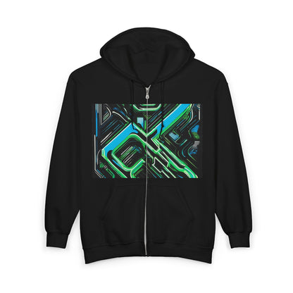 boostlete-boost-mode-type-constancia-gana-diagonal-badge-0185 — Unisex Heavy Blend Full-Zip Hooded Sweatshirt