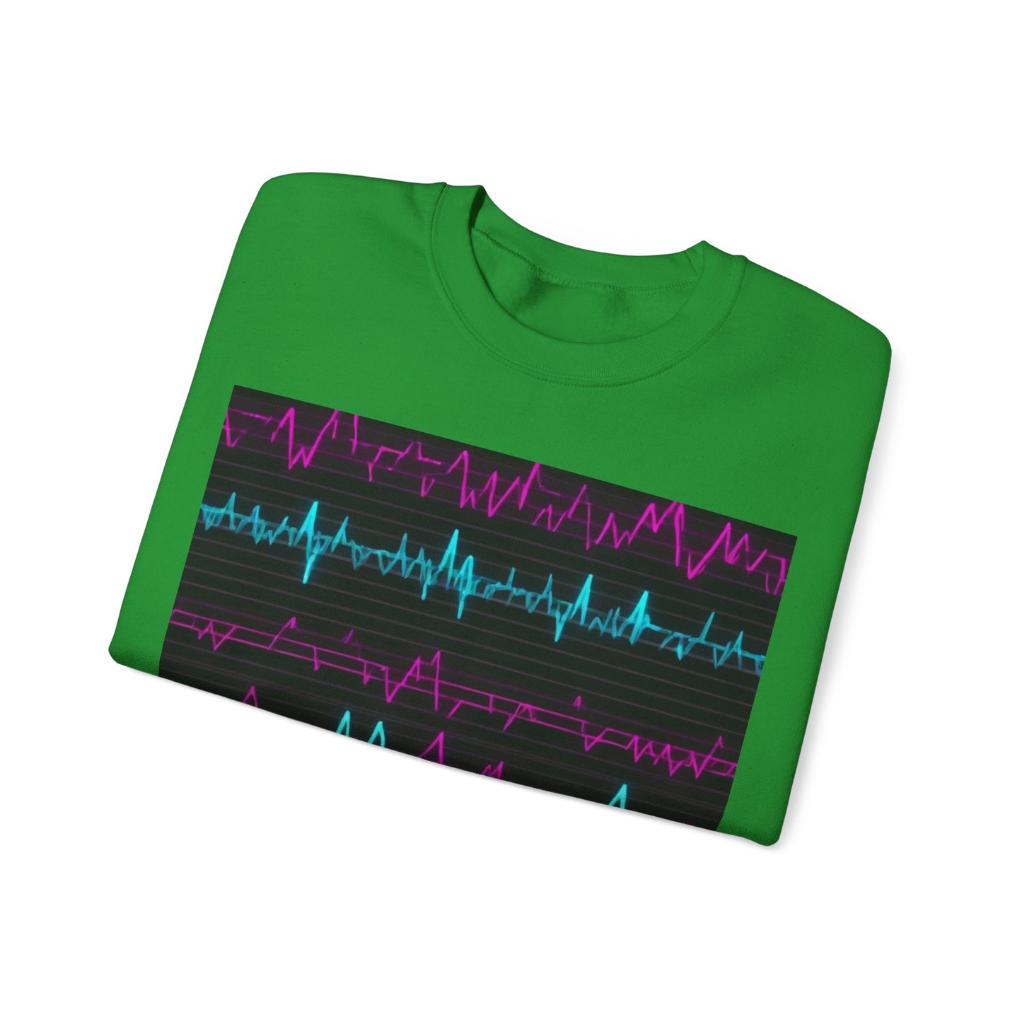 boostlete-boost-mode-pattern-ekg-modern-0111 — Unisex Heavy Blend Crewneck Sweatshirt (Gildan)