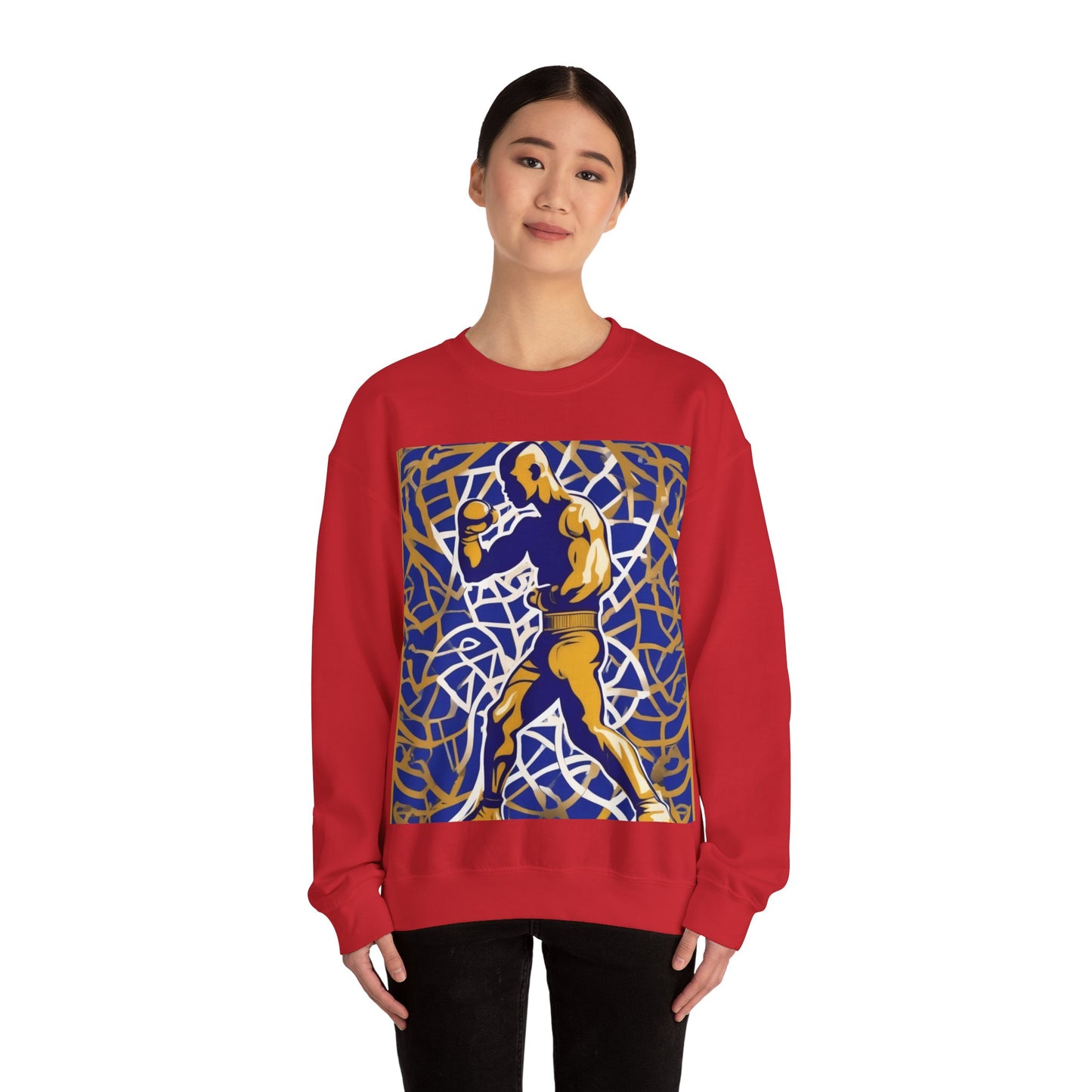 boostlete-field-day-scene-boxer-offset-paper-0776 — Unisex Heavy Blend Crewneck (G18000)