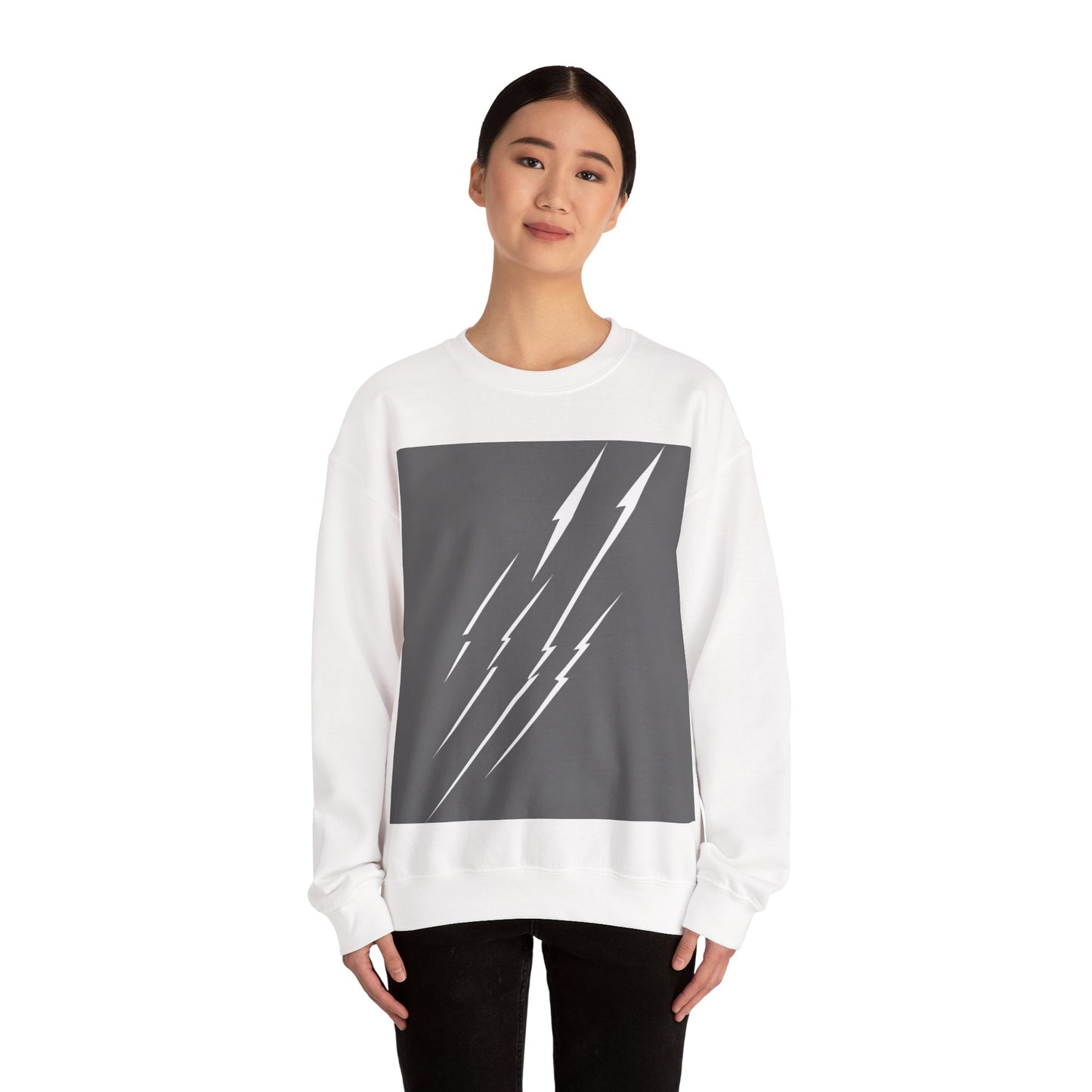 boostlete-boost-mode-icon-lightning-soft-industrial-0446 — Unisex Heavy Blend Crewneck (G18000)