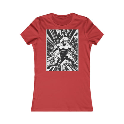 boostlete-field-day-scene-sprinter-halftone-bold-0148 — Women's Favorite Tee (B+C 6004)